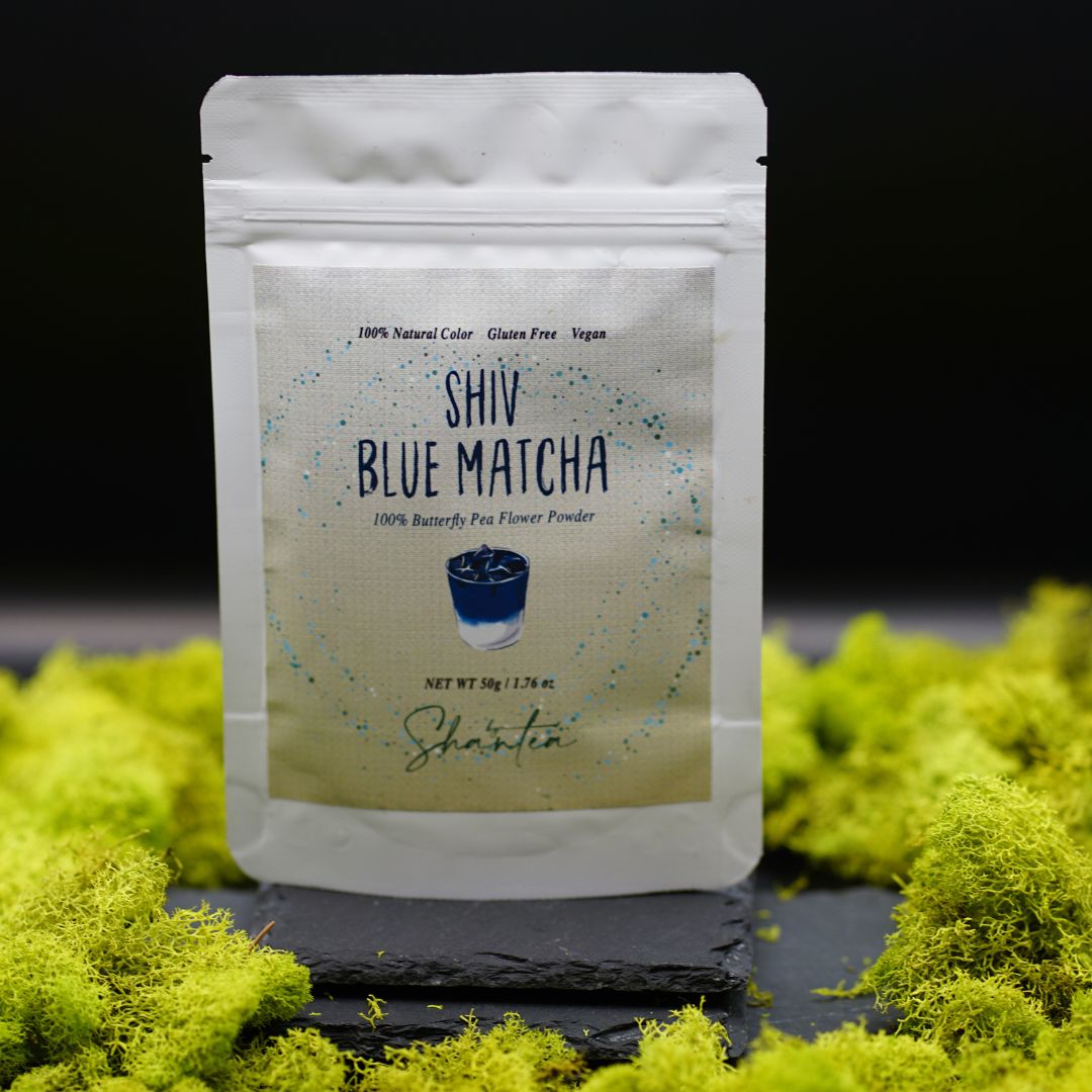Shiv Blue Matcha (Butterfly Pea Flower Powder). 50 serving per package