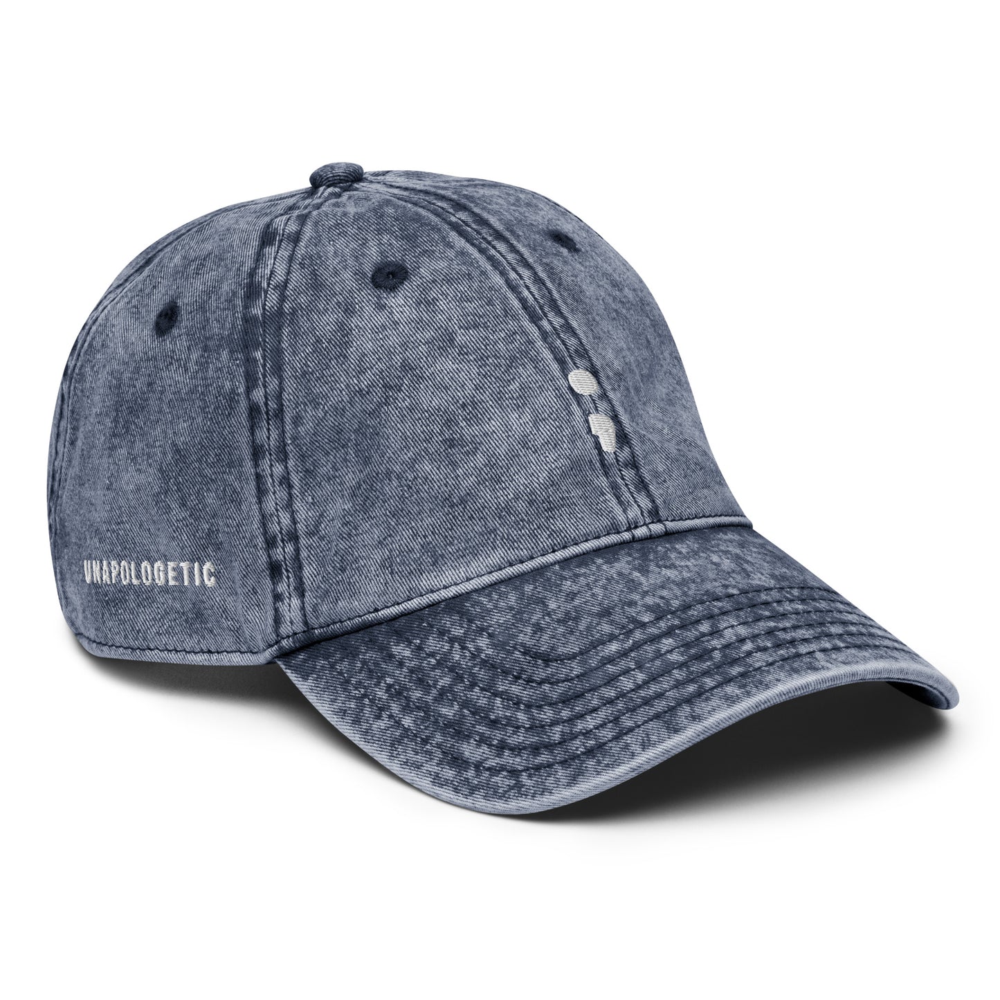 Mental Health Hat - Unapologetic - Semicolon